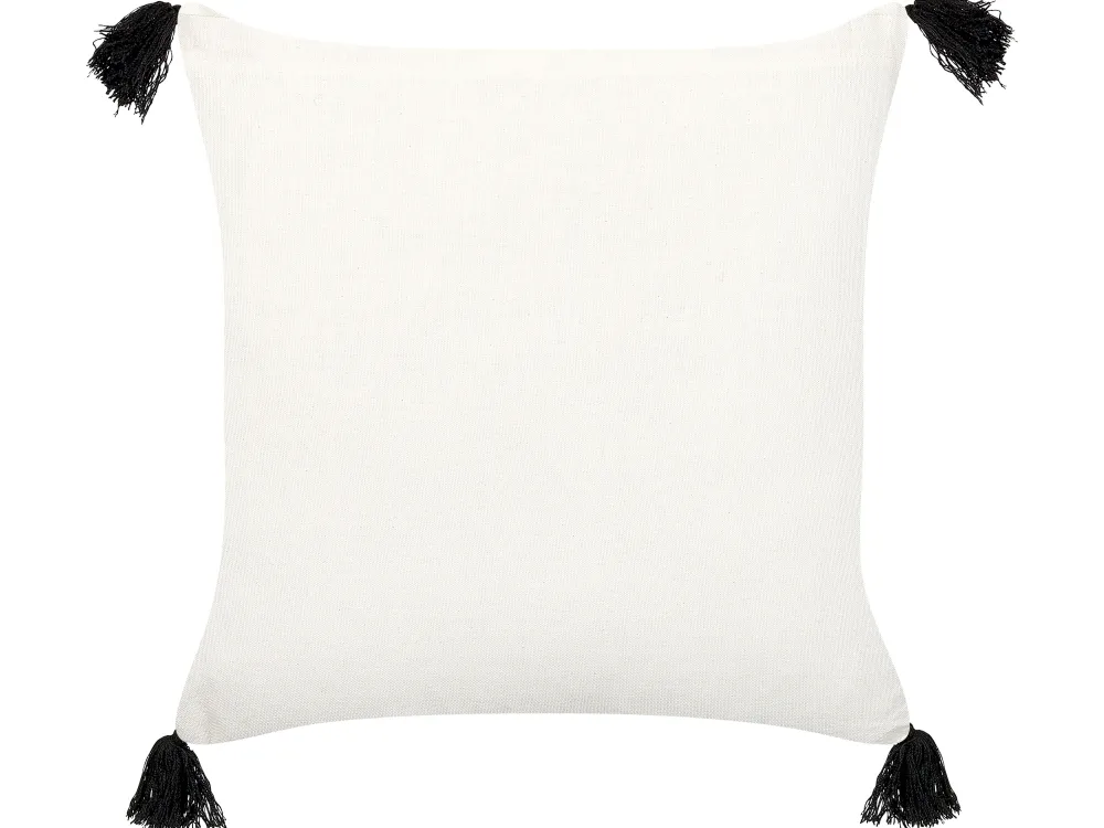 Cheap Beliani Koristetyyny Puuvilla Valkoinen/Musta 45 X 45 Cm Mays