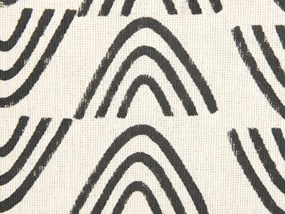 Cheap Beliani Koristetyyny Puuvilla Valkoinen/Musta 45 X 45 Cm Mays