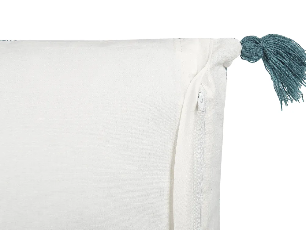 Clearance Beliani Koristetyyny Puuvilla Valkoinen/Sininen 45 X 45 Cm 2 Kpl Cornus