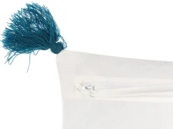 Tekstiilit<Beliani Koristetyyny Puuvilla Valkoinen/Sininen 45 X 45 Cm 2 Kpl Tilia