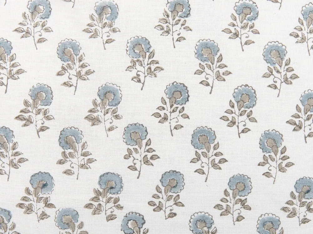 Tekstiilit<Beliani Koristetyyny Puuvilla Valkoinen/Sininen 45 X 45 Cm Pallida