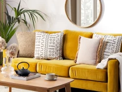 Tekstiilit<Beliani Koristetyyny Puuvilla Valkoinen/Musta 45 X 45 Cm Myrica