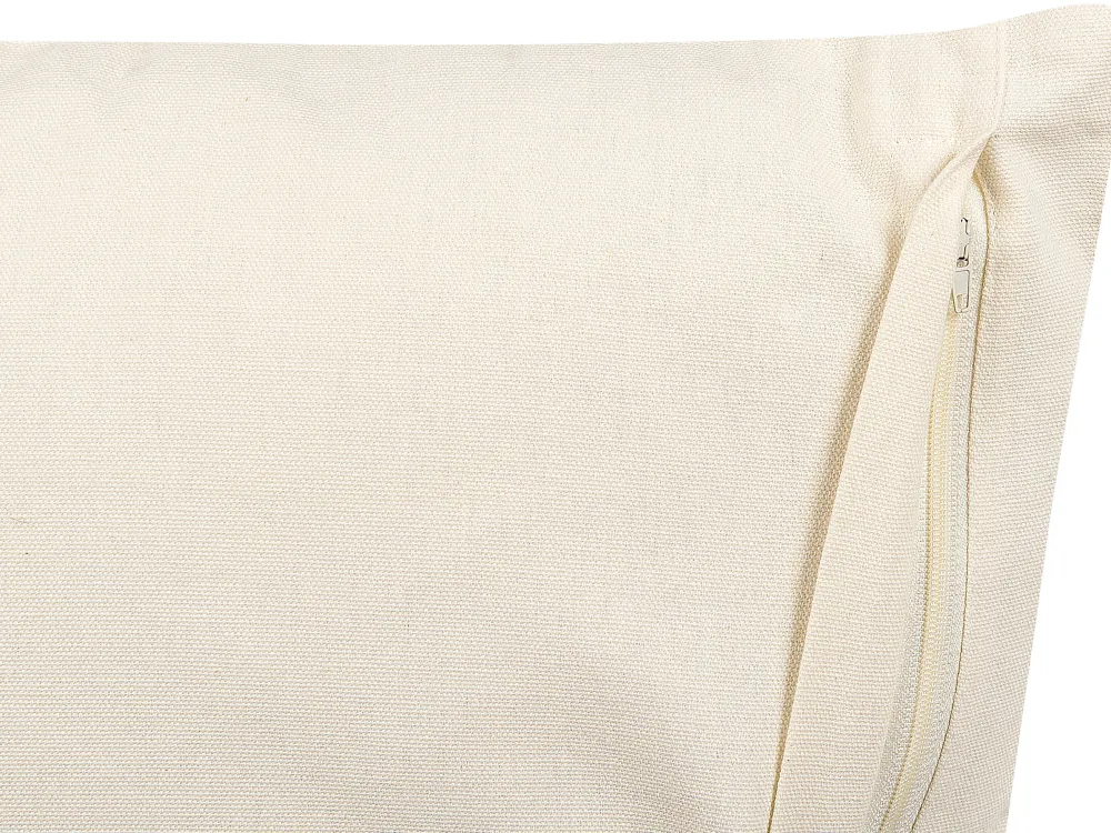 Tekstiilit<Beliani Koristetyyny Puuvilla Valkoinen/Musta 45 X 45 Cm Myrica