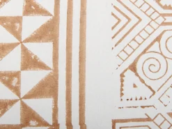 Store Beliani Koristetyyny Puuvilla Valkoinen/Vaaleanruskea 45 X 45 Cm Malus