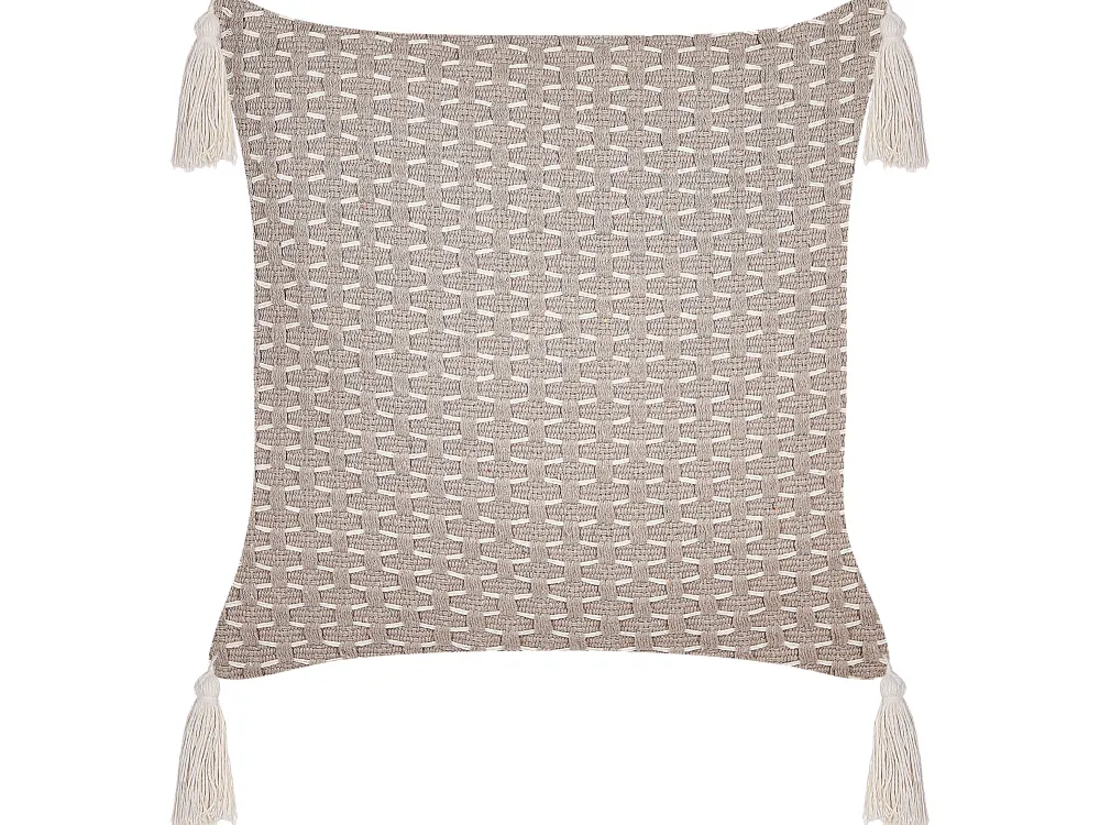 Discount Beliani Koristetyyny Ruskeanharmaa 42 X 42 Cm 2 Kpl Hakone