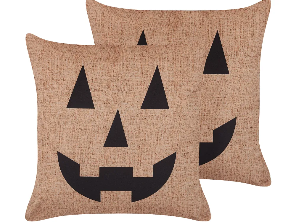 Tekstiilit<Beliani Koristetyyny Sametti Beige 45 X 45 Cm 2 Kpl Sebes