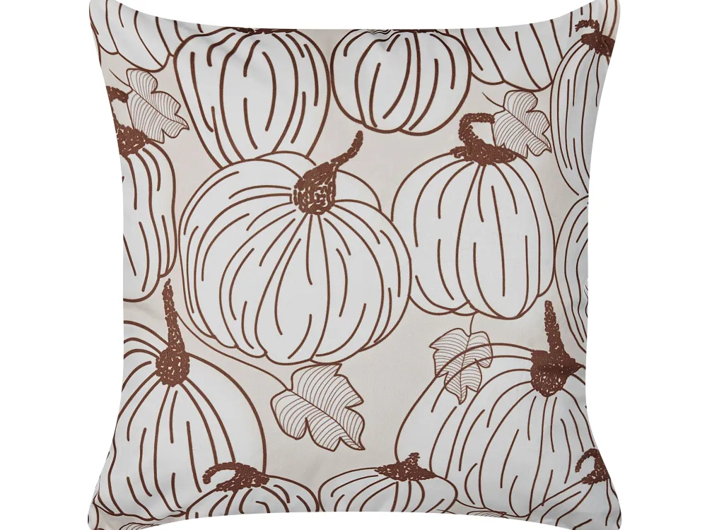 Tekstiilit<Beliani Koristetyyny Sametti Beige 45 X 45 Cm Gourd