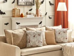 Tekstiilit<Beliani Koristetyyny Sametti Beige 45 X 45 Cm Gourd