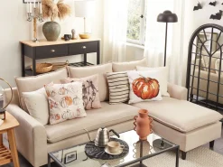 Best Beliani Koristetyyny Sametti Beige 45 X 45 Cm 2 Kpl Mortesti