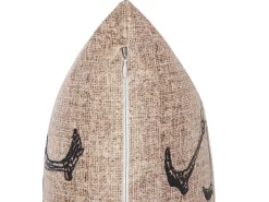 Best Beliani Koristetyyny Sametti Beige 45 X 45 Cm 2 Kpl Mortesti