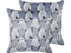 Flash Sale Beliani Koristetyyny Sametti Harmaa 45 X 45 Cm 2 Kpl Fanate