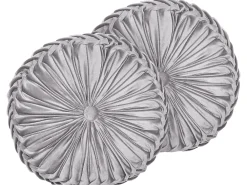 Clearance Beliani Koristetyyny Sametti Harmaa 40 Cm 2 Kpl Udala