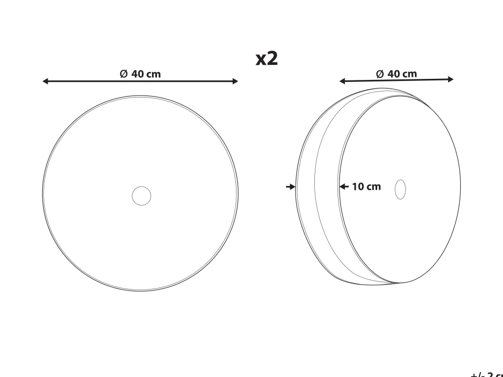 Clearance Beliani Koristetyyny Sametti Harmaa 40 Cm 2 Kpl Udala