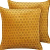 Discount Beliani Koristetyyny Sametti Keltainen 45 X 45 Cm 2 Kpl Rapis