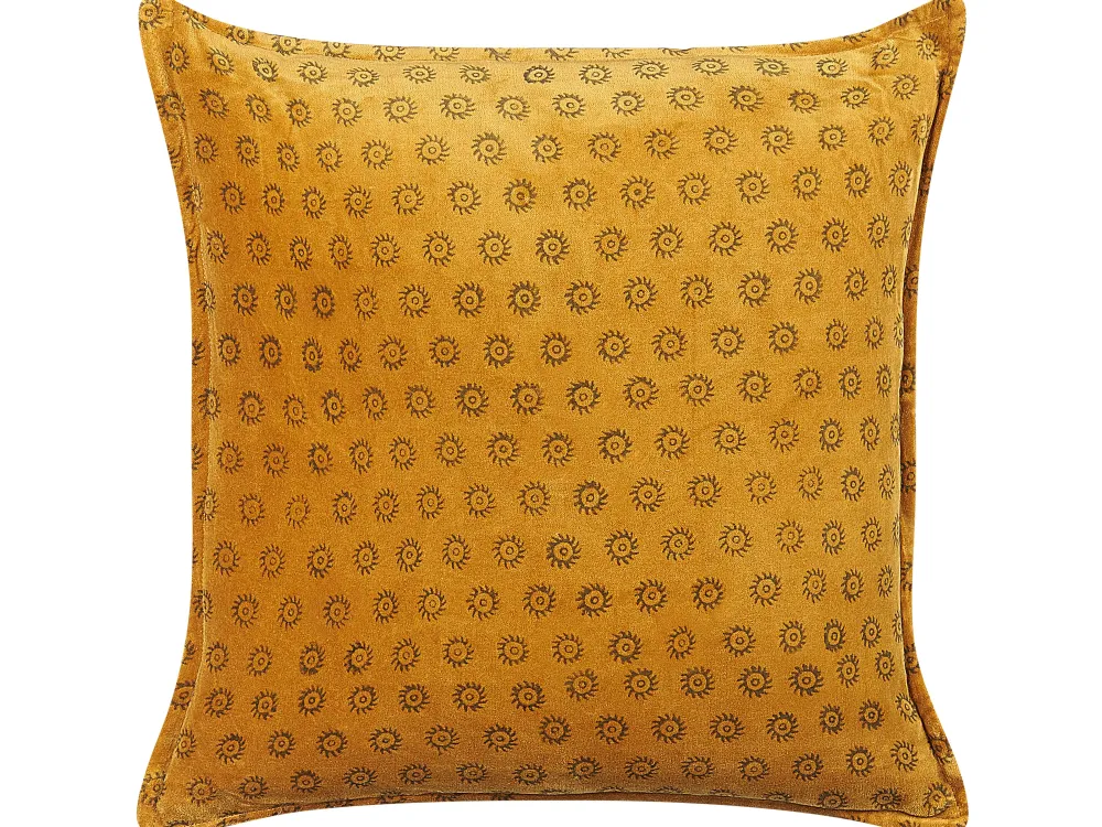 Discount Beliani Koristetyyny Sametti Keltainen 45 X 45 Cm 2 Kpl Rapis