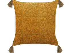 Tekstiilit<Beliani Koristetyyny Sametti Keltainen 45 X 45 Cm 2 Kpl Rheum