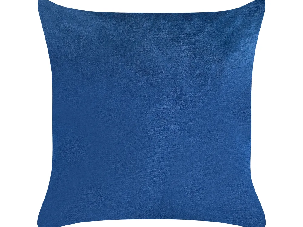 Flash Sale Beliani Koristetyyny Sametti Kirjailtu Sininen 45 X 45 Cm 2 Kpl Talinum