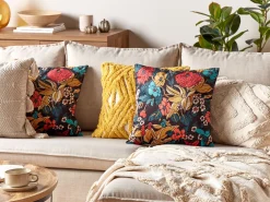 Best Beliani Koristetyyny Sametti Monivarinen 45 X 45 Cm 2 Kpl Protea