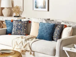 Tekstiilit<Beliani Koristetyyny Sametti Monivarinen 45 X 45 Cm Panax