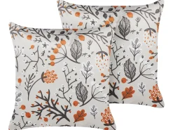 Tekstiilit<Beliani Koristetyyny Sametti Monivarinen 45 X 45 Cm 2 Kpl Montbretia