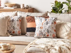 Tekstiilit<Beliani Koristetyyny Sametti Monivarinen 45 X 45 Cm Montbretia