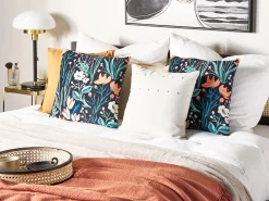 Tekstiilit<Beliani Koristetyyny Sametti Musta/Vihrea 45 X 45 Cm 2 Kpl Osmunda