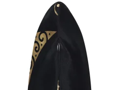 Tekstiilit<Beliani Koristetyyny Sametti Musta/Kulta 45 X 45 Cm 2 Kpl Ursinia