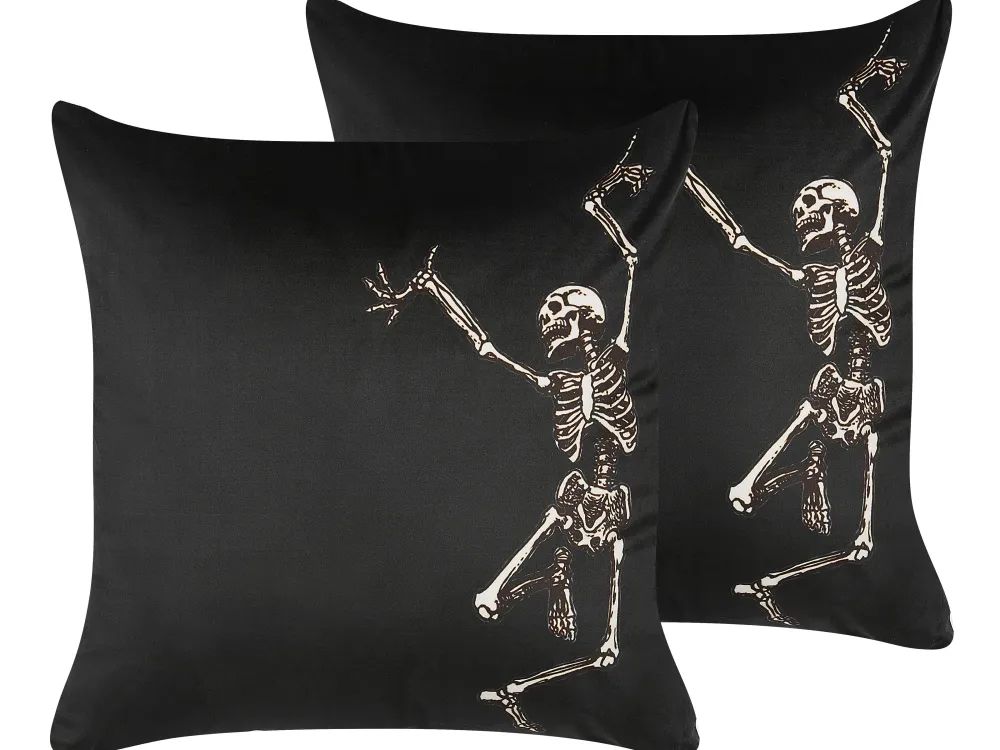 Flash Sale Beliani Koristetyyny Sametti Musta 45 X 45 Cm 2 Kpl Medves