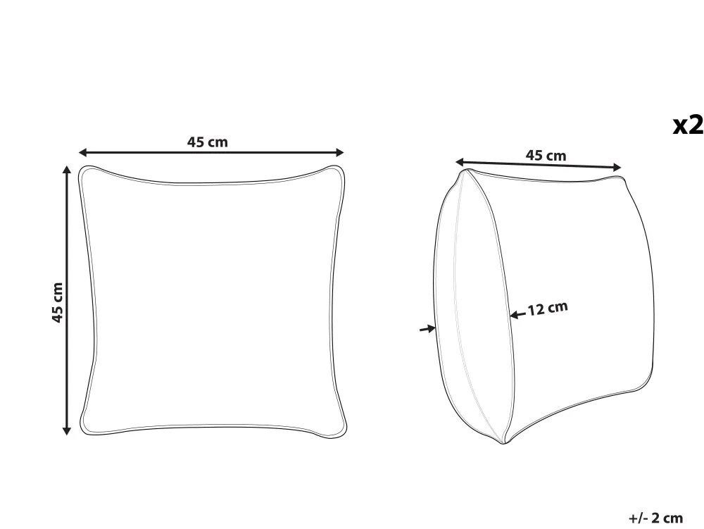 Flash Sale Beliani Koristetyyny Sametti Musta 45 X 45 Cm 2 Kpl Medves