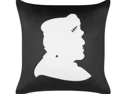 Tekstiilit<Beliani Koristetyyny Sametti Mustavalkoinen 45 X 45 Cm 2 Kpl Franklinia