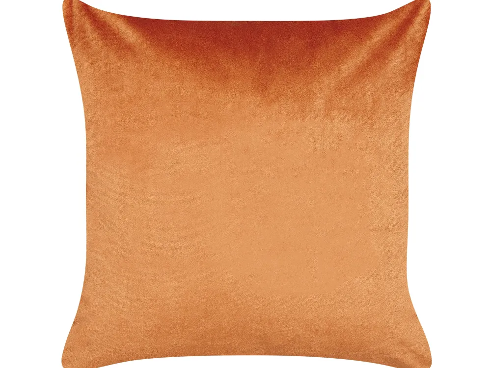 Clearance Beliani Koristetyyny Sametti Oranssi 45 X 45 Cm 2 Kpl Crocus