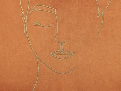 Clearance Beliani Koristetyyny Sametti Oranssi 45 X 45 Cm 2 Kpl Crocus