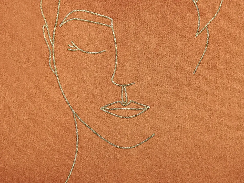 Clearance Beliani Koristetyyny Sametti Oranssi 45 X 45 Cm 2 Kpl Crocus