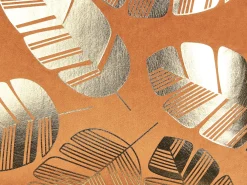 Outlet Beliani Koristetyyny Sametti Oranssi Lehtikuvio 45 X 45 Cm 2 Kpl Sunflower