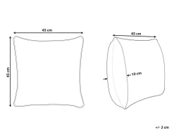 Tekstiilit<Beliani Koristetyyny Sametti Pastellipinkki 45 X 45 Cm 2 Kpl Anemones