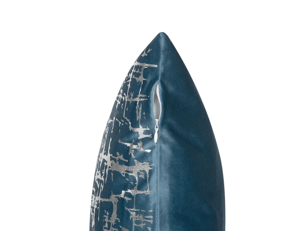 Tekstiilit<Beliani Koristetyyny Sametti Sininen 45 X 45 Cm 2 Kpl Gardenia