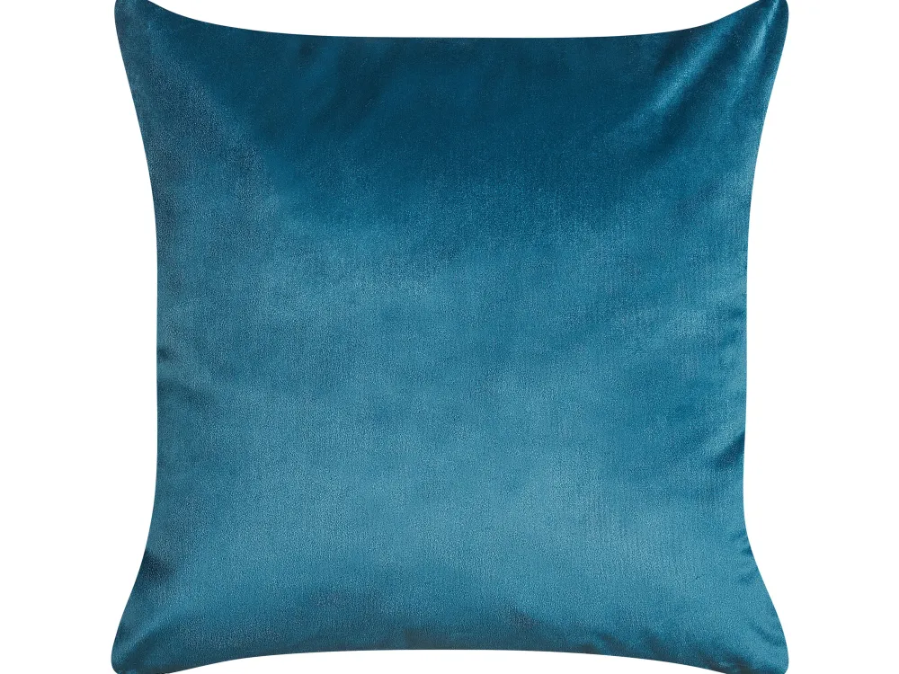 Tekstiilit<Beliani Koristetyyny Sametti Sininen 45 X 45 Cm 2 Kpl Monstera