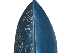 Tekstiilit<Beliani Koristetyyny Sametti Sininen 45 X 45 Cm 2 Kpl Monstera