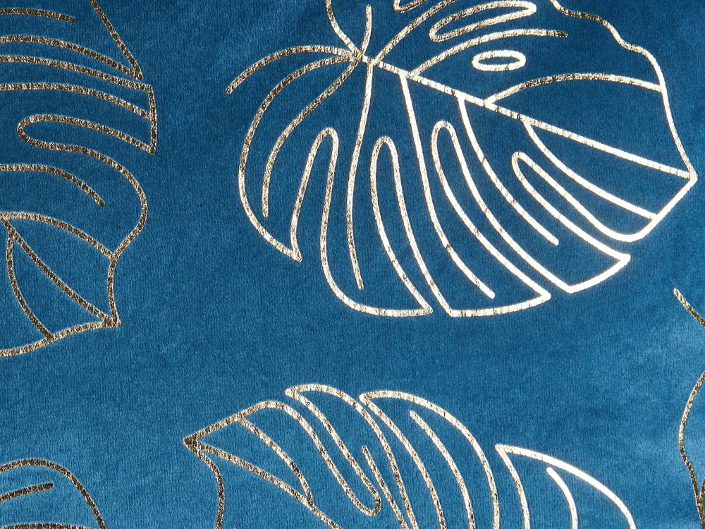 Tekstiilit<Beliani Koristetyyny Sametti Sininen 45 X 45 Cm 2 Kpl Monstera