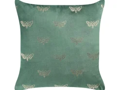 Tekstiilit<Beliani Koristetyyny Sametti Smaragdinvihrea 45 X 45 Cm 2 Kpl Yuzuri