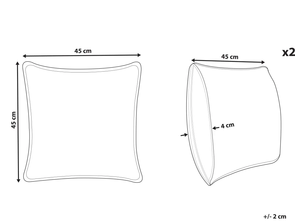 Tekstiilit<Beliani Koristetyyny Sametti Smaragdinvihrea 45 X 45 Cm 2 Kpl Yuzuri
