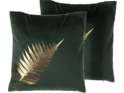 Hot Beliani Koristetyyny Sametti Tummanvihrea 45 X 45 Cm 2 Kpl Fern