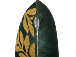 Tekstiilit<Beliani Koristetyyny Sametti Tummanvihrea/Kulta 45 X 45 Cm 2 Kpl Mistletoe