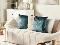 Tekstiilit<Beliani Koristetyyny Sametti Tummansininen 45 X 45 Cm 2 Kpl Celosia