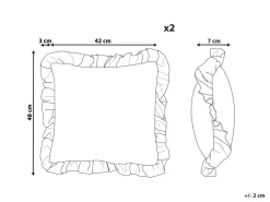 Tekstiilit<Beliani Koristetyyny Sametti Vaaleanpunainen 42 X 42 Cm 2 Kpl Kalanchoe