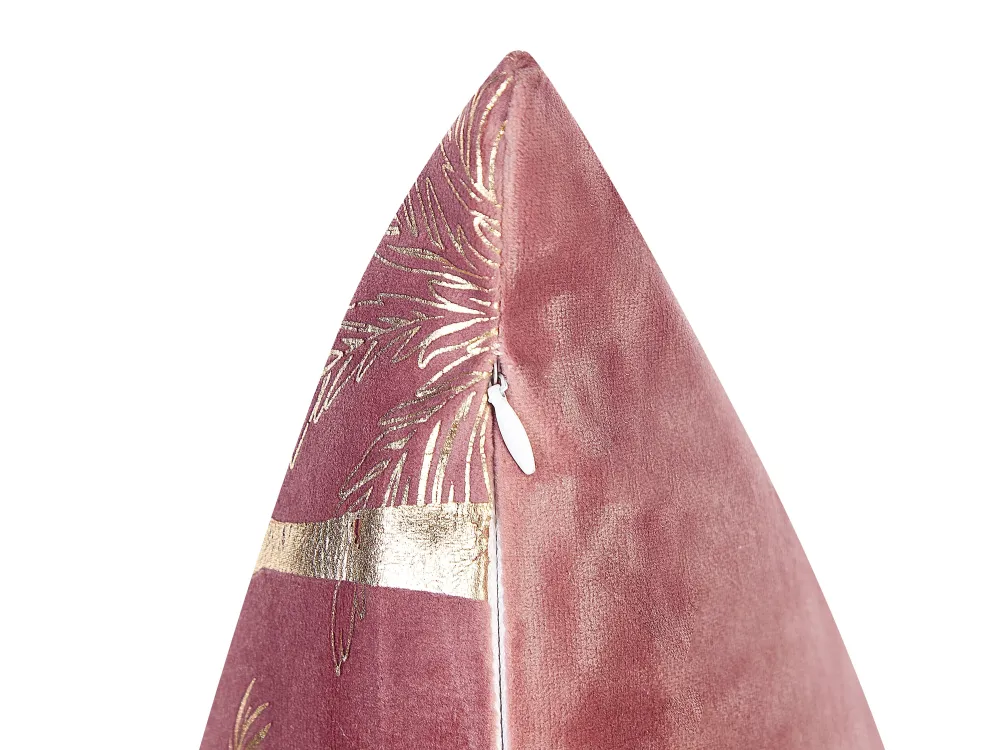 Sale Beliani Koristetyyny Sametti Vaaleanpunainen 45 X 45 Cm 2 Kpl Caranday