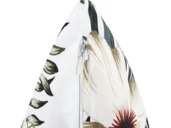 Flash Sale Beliani Koristetyyny Sametti Valkoinen/Vihrea 45 X 45 Cm Okra