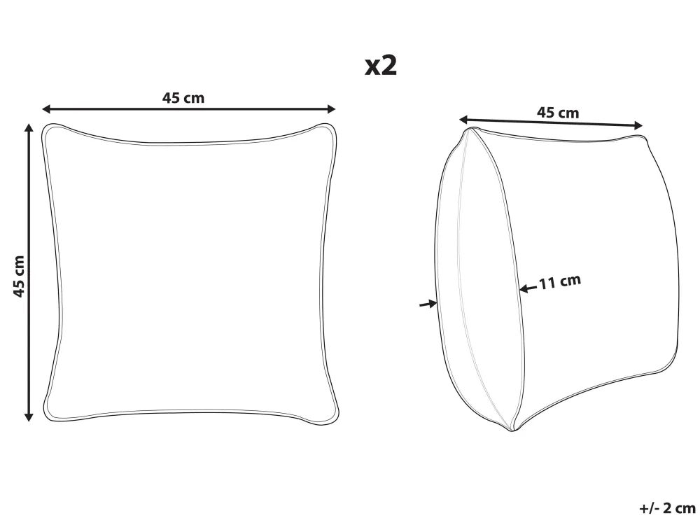 Cheap Beliani Koristetyyny Sametti Vihrea 45 X 45 Cm 2 Kpl Diascia