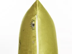 Discount Beliani Koristetyyny Sametti Vihrea Silmakuvio 45 X 45 Cm 2 Kpl Aeonium