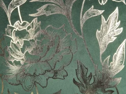 Tekstiilit<Beliani Koristetyyny Sametti Vihrea Kukkakuvio 45 X 45 Cm 2 Kpl Daffodil